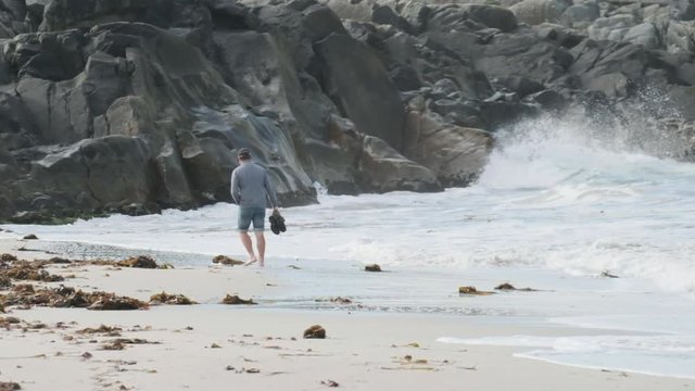 footage of sandve sanden beach in Karm&radic;&prod;y, Norway 01.11.2018