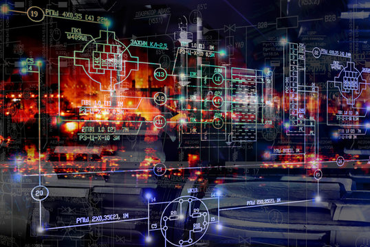 conceptual industrial technologies background