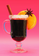 Glass of mulled wine / punch