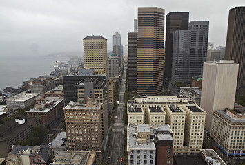 Fototapeta na wymiar A view of downtown Seattle