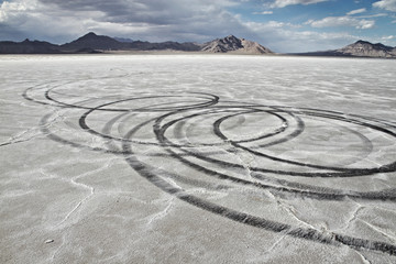 Fototapeta na wymiar Bonneville Salt Flats, Wendover, Utah, United States