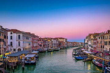 Fototapeta na wymiar Venice Italy - View from the Rialto Bridge