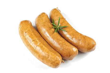 sausages isolated on white background