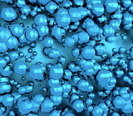 Chaotic geometry shapes. Abstract background. 3d rendering