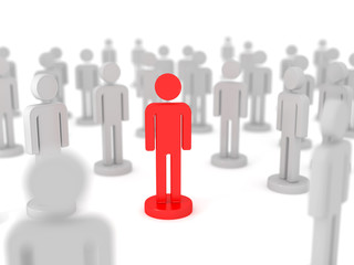 Man stands out from the crowd