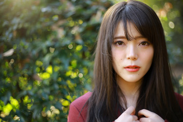 Naklejka premium 女性ポートレート