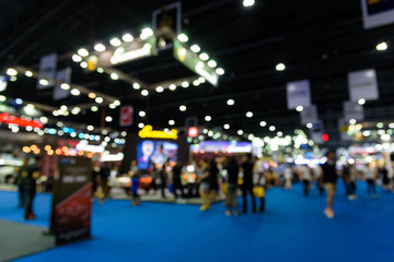 Blurred background of event exhibition show public hall, business trade concept - obrazy, fototapety, plakaty