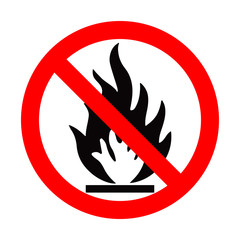 No fire sign vector
