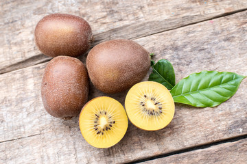Golden kiwi close up