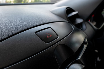 Obraz na płótnie Canvas Car emergency button inside driver place.