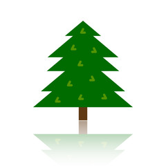 Christmas tree simple color flat vector icon