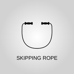 Skipping rope icon. Skipping symbol. Flat design. Stock - Vector illustration.