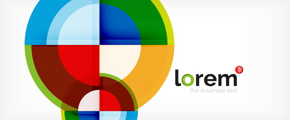 Obraz premium Okręgu abstrakcjonistyczny tło, geometryczny nowożytnego projekta szablon