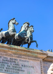 Obraz premium Triumphal arch, The Arch of Peace, Milan, Italy