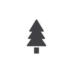 Fir tree vector icon. filled flat sign for mobile concept and web design. Pine tree simple solid icon. Symbol, logo illustration. Pixel perfect vector graphics