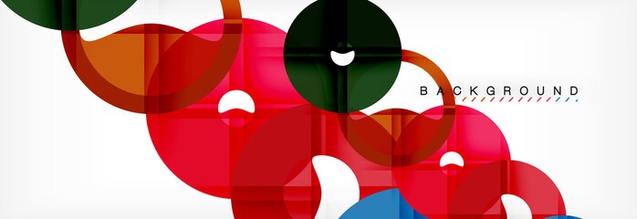 Geomtric modern backgrounds, rings abstract template