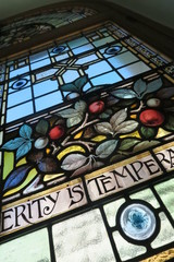 Stained Glass at Victorian Building Interiors