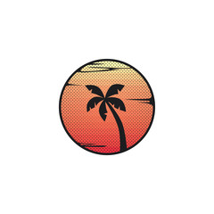 summer holidays beach sign symbol