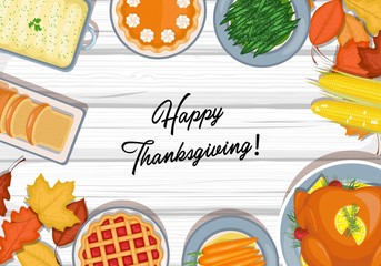 Thanksgiving dinner table