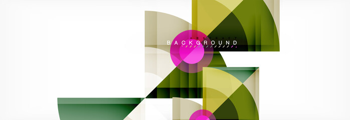 Trendy circles composition geometric background