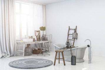 Vintage bathroom interior