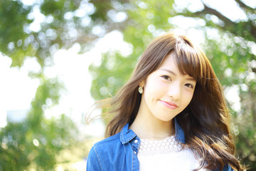 Naklejka premium 女性ポートレート
