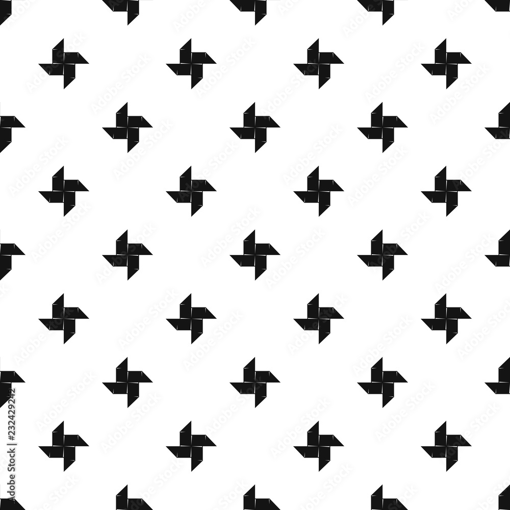 Poster origami shuriken pattern vector seamless repeating for any web design