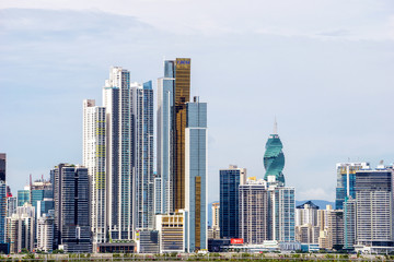 Fototapeta na wymiar Panama City, Panama - Skyline and Towering Skyscrapers