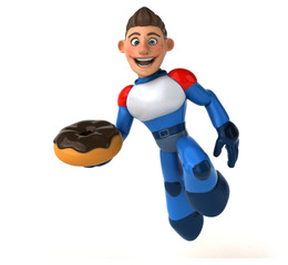 Super modern superhero - 3D Illustration