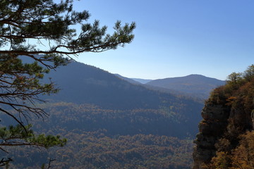 Fototapeta premium An image of a mountain rock. Guam Range.