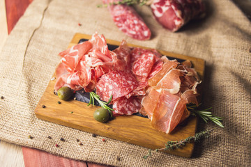 set with ham,sausage