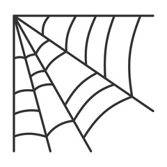 Editable stroke Spiderweb halloween thin line icon