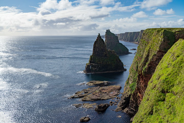 The scenic cliffs and stacks of Duncansby Head, Caithness, Scotland. © catuncia