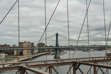 View of New York from the Brooklyn bridge