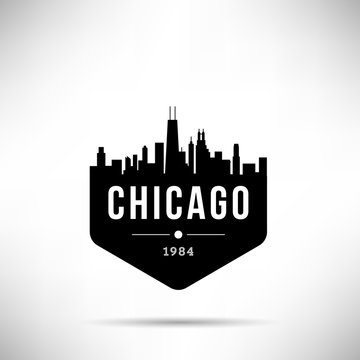 Chicago City Modern Skyline Vector Template