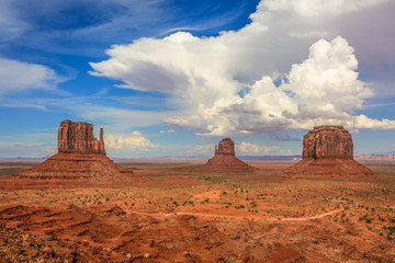 Monument Valley red rock formations in Arizona, USA