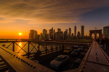 New York Skyline im Sonnenuntergang