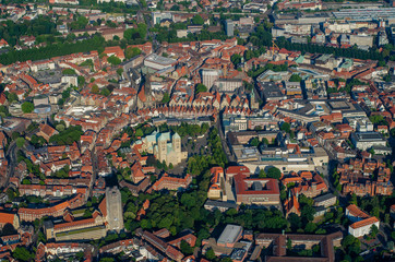 Luftbild der Stadt Münster Altstadt mit Dom