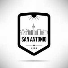 San Antonio City Modern Skyline Vector Template