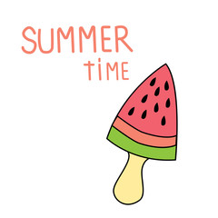 Card. Watermelon ice cream.