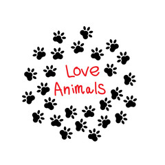 Design element. Love animals