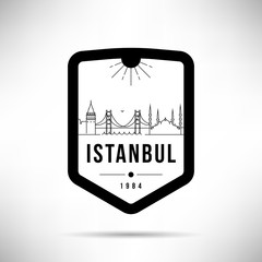 Istanbul City Modern Skyline Vector Template