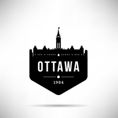 Ottawa City Modern Skyline Vector Template