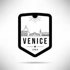 Venice City Modern Skyline Vector Template