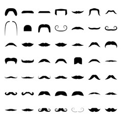 Big set of fake mustache icons. Gentleman and hipster moustaches collection.