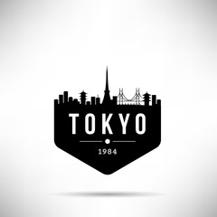 Tokyo City Modern Skyline Vector Template