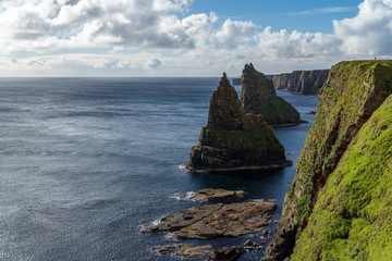 Fototapeta na wymiar The scenic cliffs and stacks of Duncansby Head, Caithness, Scotland.