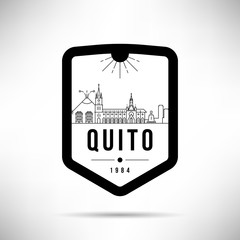 Quito City Modern Skyline Vector Template