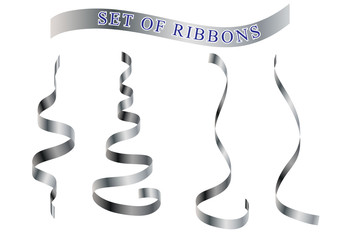 Beautiful set of ribbons. Creative vector ribbon.