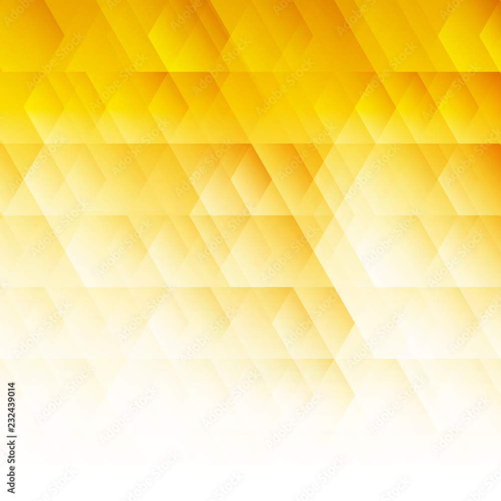 Poster abstract geometric hexagon pattern yellow background